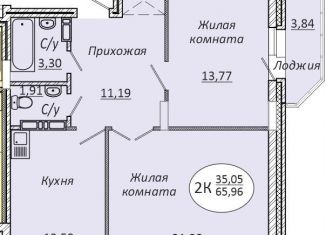 Продаю 2-комнатную квартиру, 66 м2, Новосибирск, метро Речной вокзал, 2-я Воинская улица, 51