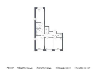 3-ком. квартира на продажу, 71 м2, Тюмень, жилой комплекс Чаркова 72, 2.2