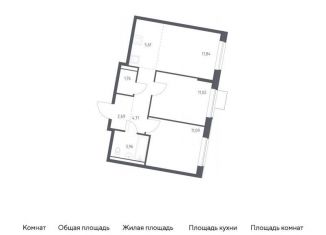 Продажа двухкомнатной квартиры, 52.7 м2, Москва, деревня Большое Свинорье, 6