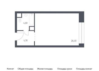 Квартира на продажу студия, 35.7 м2, Москва, Стремянный переулок, 2, метро Серпуховская