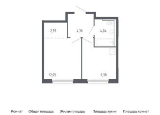 Однокомнатная квартира на продажу, 33 м2, Тюмень, жилой комплекс Чаркова 72, 2.2