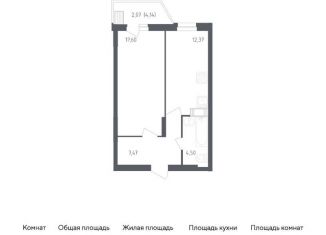 1-комнатная квартира на продажу, 44 м2, посёлок Жилино-1, жилой комплекс Егорово Парк, к3