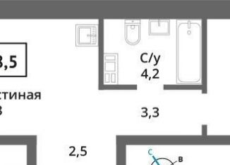 Продам 1-комнатную квартиру, 38.5 м2, Красногорск