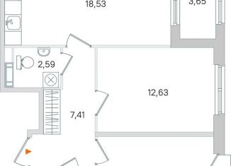 Продаю двухкомнатную квартиру, 59.3 м2, Пушкин