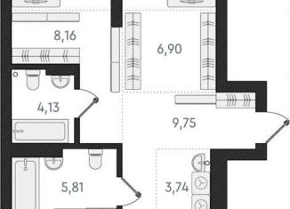 Продажа 3-комнатной квартиры, 90.8 м2, Новосибирск, метро Заельцовская, жилой комплекс Русское солнце, 6