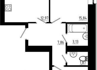 Продается 2-комнатная квартира, 57.2 м2, Татарстан, жилой комплекс Притяжение, 2