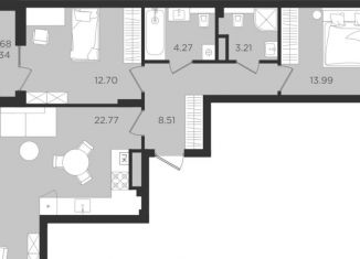 Продам двухкомнатную квартиру, 67.3 м2, Калининградская область