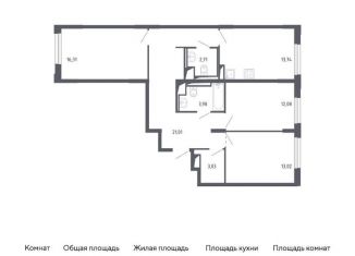 3-комнатная квартира на продажу, 85.9 м2, Москва, Ленинградское шоссе, 229Ак1