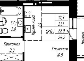 Продается квартира студия, 22 м2, Алтайский край, улица Чернышевского