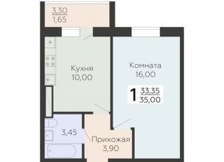 Продается однокомнатная квартира, 35 м2, Ленинградская область
