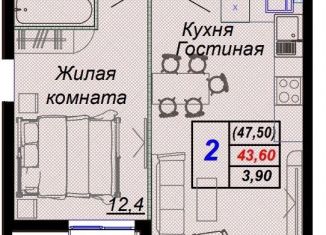 2-комнатная квартира на продажу, 47.5 м2, Краснодарский край