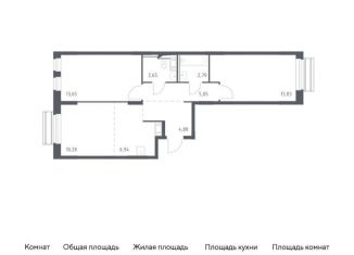 Продаю 2-комнатную квартиру, 60.1 м2, Московская область