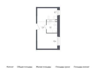1-комнатная квартира на продажу, 21.1 м2, Москва, жилой комплекс Ольховый Квартал, к1