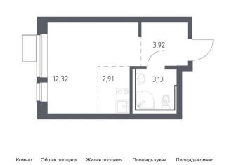 Квартира на продажу студия, 22.3 м2, посёлок Жилино-1, жилой комплекс Егорово Парк, к3.1, ЖК Егорово Парк