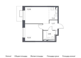 Однокомнатная квартира на продажу, 36.2 м2, деревня Мисайлово, микрорайон Пригород Лесное, к11.1