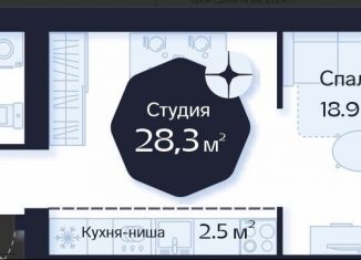 Продажа квартиры студии, 28.3 м2, Тюмень, Новгородская улица, 22, Центральный округ