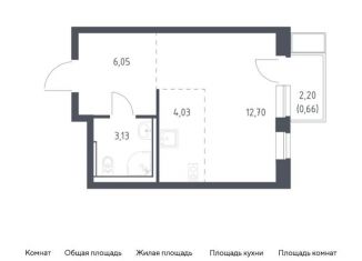 Квартира на продажу студия, 26.6 м2, деревня Мисайлово