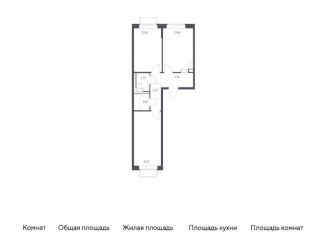 Продам 2-комнатную квартиру, 56.7 м2, посёлок Мирный, жилой комплекс Томилино Парк, к6.1
