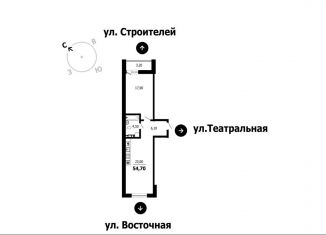 Продам двухкомнатную квартиру, 51.5 м2, Свердловская область, Восточная улица