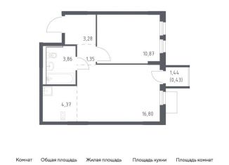 Продажа 1-комнатной квартиры, 41 м2, Мытищи, жилой комплекс Мытищи Парк, к5