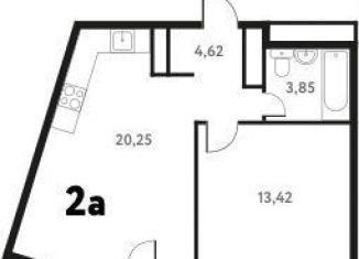 1-комнатная квартира на продажу, 42.3 м2, Пушкино, Школьная улица, 28к2
