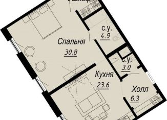 Продаю 1-комнатную квартиру, 68.6 м2, Санкт-Петербург, набережная реки Карповки, 27В