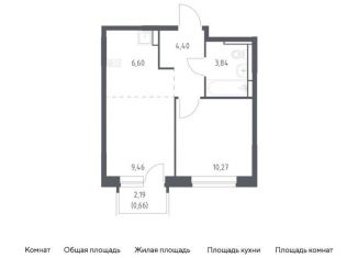 Продается однокомнатная квартира, 35.2 м2, Ленинский городской округ, жилой комплекс Новое Видное, 16.1