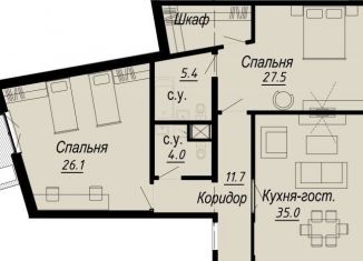 Продаю 2-комнатную квартиру, 118.1 м2, Санкт-Петербург, набережная реки Карповки, 27В