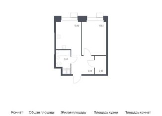 Продается 1-ком. квартира, 35.3 м2, поселение Мосрентген, многофункциональный комплекс Тропарево Парк, к2.2