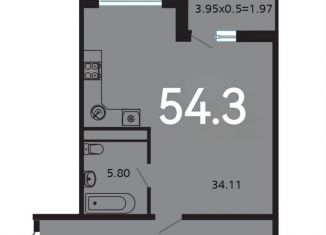 Продам квартиру студию, 54.3 м2, Краснодарский край, Солнечная улица, 2к3