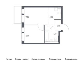 1-ком. квартира на продажу, 32.9 м2, Московская область