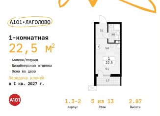 Продается квартира студия, 22.5 м2, Ленинградская область