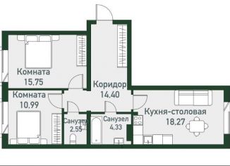 Продаю многокомнатную квартиру, 66 м2, Челябинская область, Цветной бульвар, 5