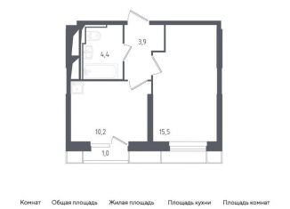 Продам 1-комнатную квартиру, 34.7 м2, Московская область, жилой комплекс Спутник, 20