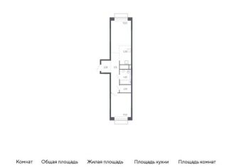 Продажа однокомнатной квартиры, 47 м2, Балашиха, жилой квартал Новоград Павлино, к6