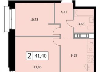 Продажа двухкомнатной квартиры, 41.4 м2, Одинцово
