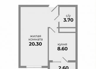 Однокомнатная квартира на продажу, 33.1 м2, Михайловск, Прекрасная улица, 17