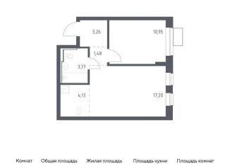 1-комнатная квартира на продажу, 40.8 м2, посёлок Жилино-1, жилой комплекс Егорово Парк, к3.1