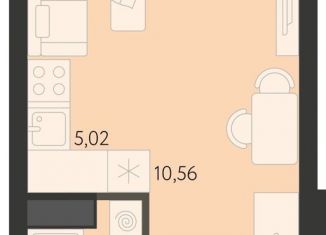 Продается квартира студия, 22.5 м2, Екатеринбург, метро Чкаловская, улица Вильгельма де Геннина, 23