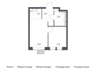 Продается 1-комнатная квартира, 32.5 м2, деревня Путилково