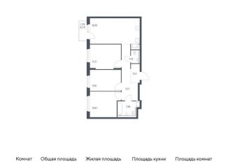 Трехкомнатная квартира на продажу, 69 м2, Ленинградская область