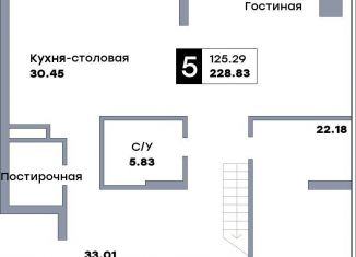 5-комнатная квартира на продажу, 228.8 м2, Самара, метро Российская