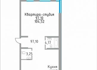 Продается квартира студия, 104.5 м2, Самара, Ново-Садовая улица (дублёр), метро Российская