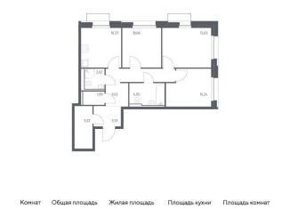 Продается 3-комнатная квартира, 71 м2, Москва, метро Зябликово, жилой комплекс Квартал Герцена, к2