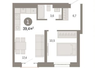 Продаю однокомнатную квартиру, 39.4 м2, Москва, ВАО