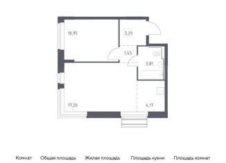 Продам 1-комнатную квартиру, 40.9 м2, Московская область