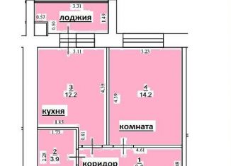 Продаю 1-комнатную квартиру, 37.1 м2, Рязанская область, улица Птицеводов, 6
