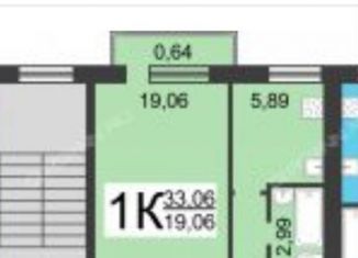 1-комнатная квартира на продажу, 32 м2, Дзержинск, улица Гайдара, 53