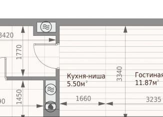 Квартира на продажу студия, 27.5 м2, Казань
