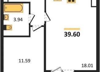 Продажа 1-комнатной квартиры, 39.6 м2, Воронежская область